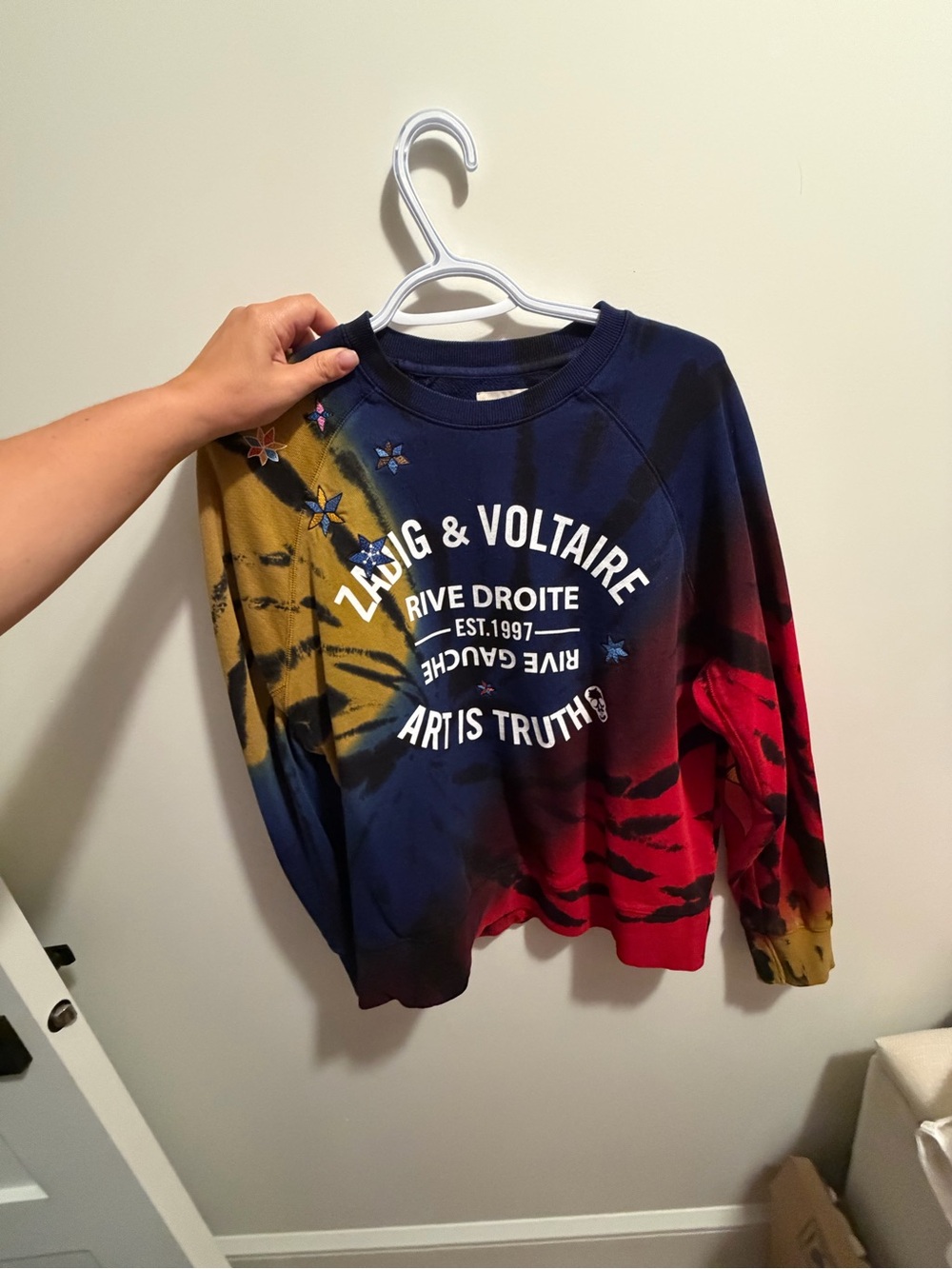 Zadig & Voltaire Tie-Dye Logo Sweatshirt - size M